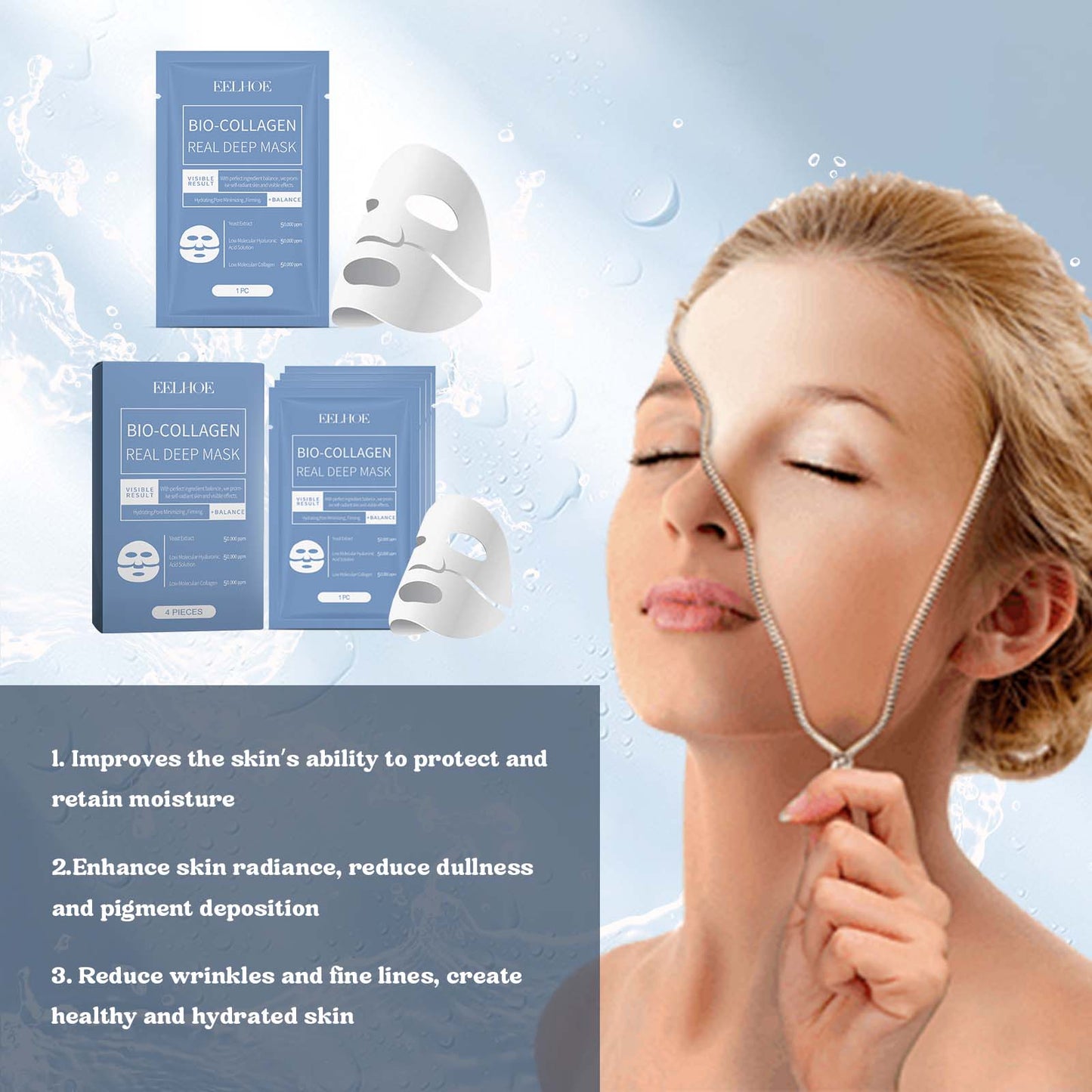 Zarusky™ Hydro-Translucent Collagen Mask | Bio-Active Melting Mask
