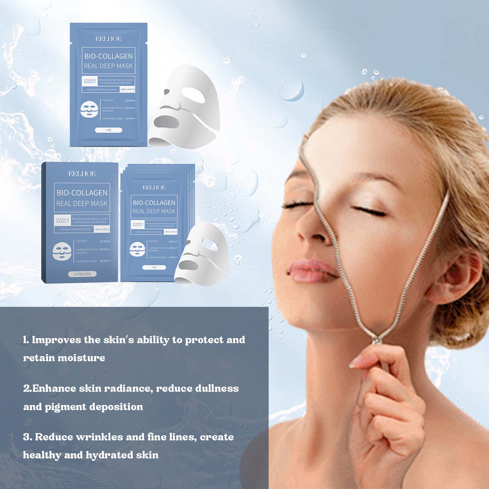 Zarusky™ Hydro-Translucent Collagen Mask | Bio-Active Melting Mask