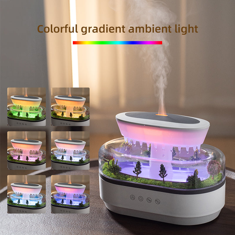 Zarusky™ Rain Cloud Humidifier | Raindrop Aroma Diffuser & White Noise