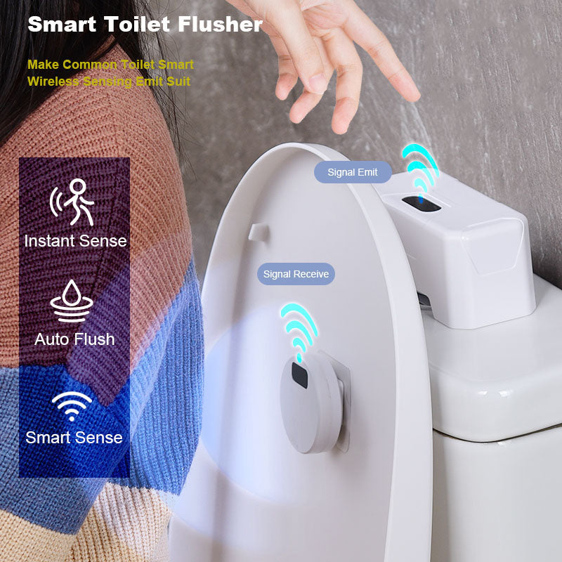 Zarusky™ Smart Touchless Toilet Flusher – Intelligent Infrared Induction Automatic Flushing Device for Modern Home Hygiene