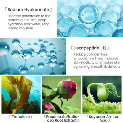 Zarusky Hyaluronic Acid Face Serum - Anti-Aging Pore Shrinking Whitening Moisturizer 15ml