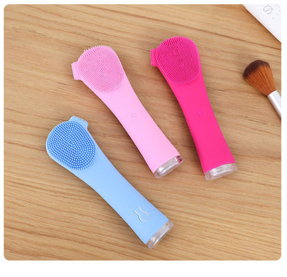 Ultrasonic Silicone Facial Cleansing Brush - Electric Deep Pore Cleanser
